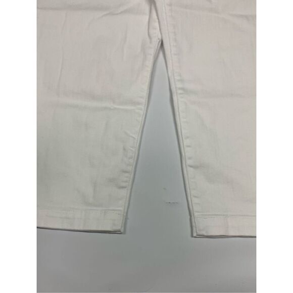 Additions By Chico's Women's 5 Pocket Denim Wide Leg Crop Jeans White Chico's Si - Picture 4 of 6